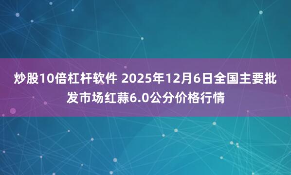 炒股10倍杠杆软件 2025年12月6日全国主要批发市场红蒜6.0公分价格行情